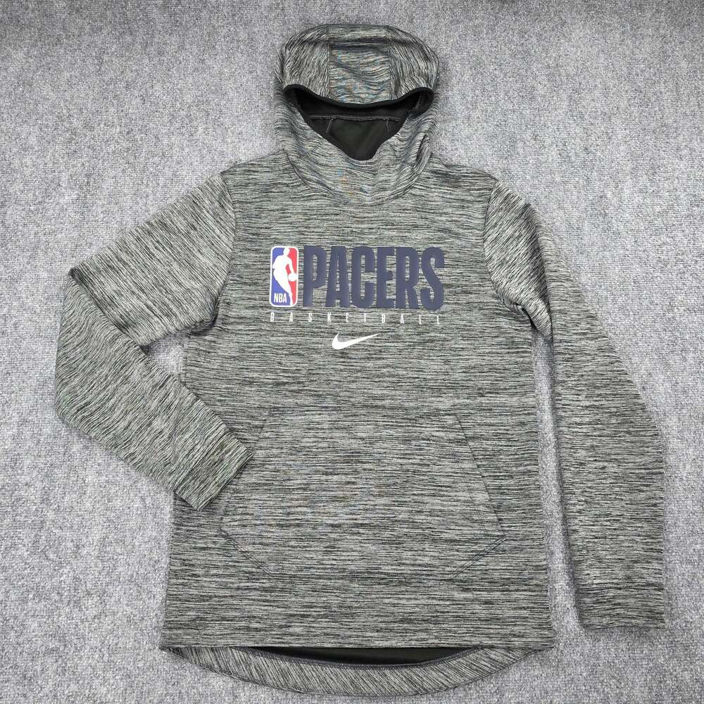 Indiana Pacers Hoodie Mens Small Gray NBA Basketball Nike Dri Fit Sweatshirt